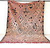 vintage berber amazigh rug handwoven pink black