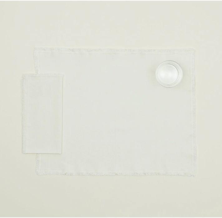 ESSENTIAL COTTON PLACEMATS - SET OF 4 - IVORY