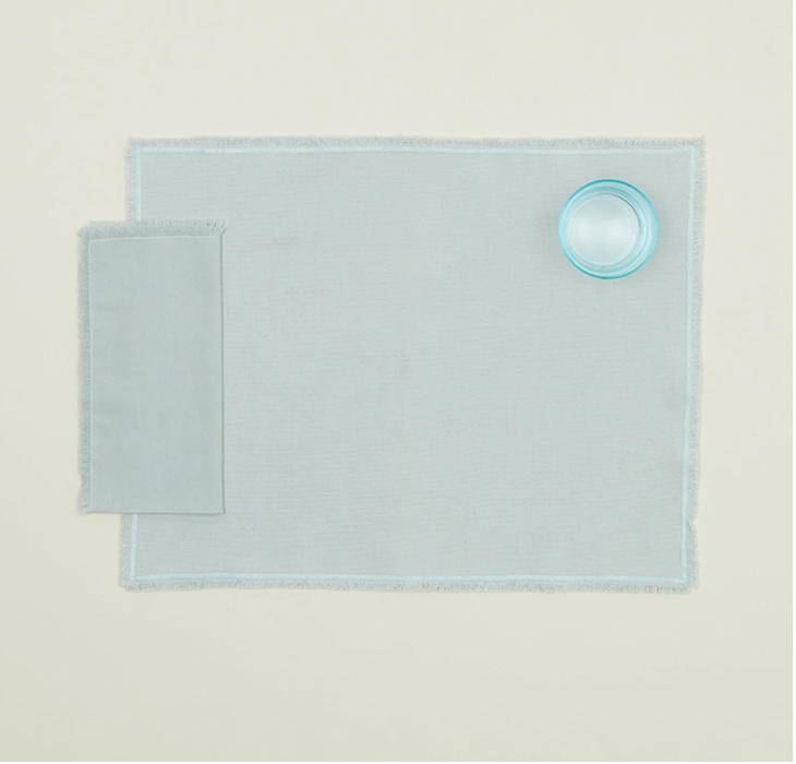 ESSENTIAL COTTON PLACEMATS - SET OF 4 - SKY