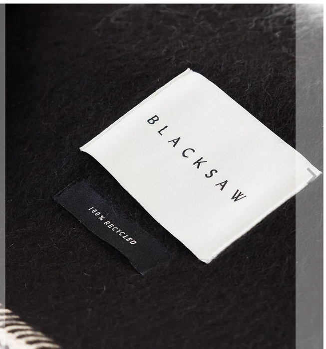 BLACKSAW- SIEMPRE RECYCLED BLANKET - BLACK/IVORY  59" X 79"