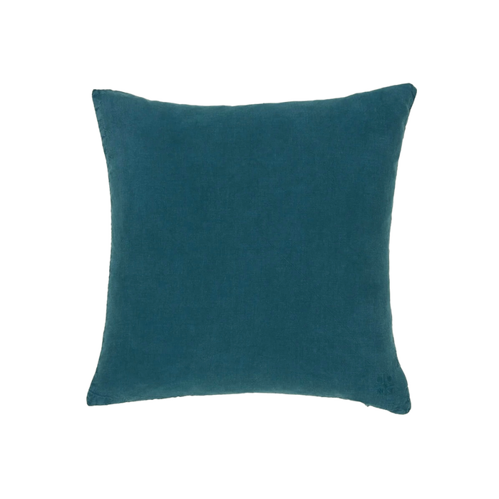 HAWKINS NY SIMPLE LINEN PILLOW:  PEACOCK 18" X 18"