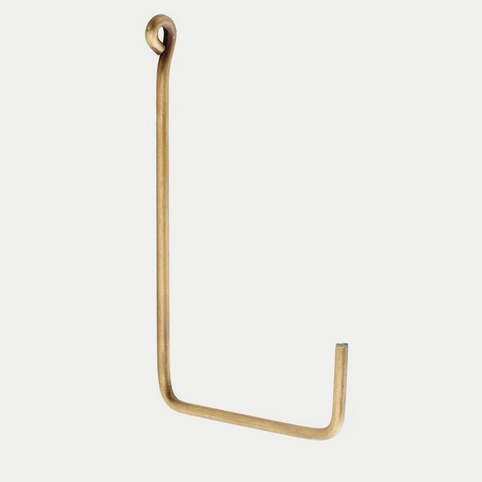 FOG LINEN WORKS: BRASS SINGLE HOOK - MEDIUM