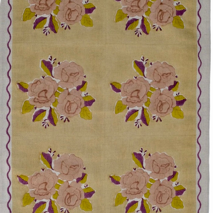 SOIL TO STUDIO: SARA- BLOCKPRINTED TABLERUNNER HARVEST 15" X 78"
