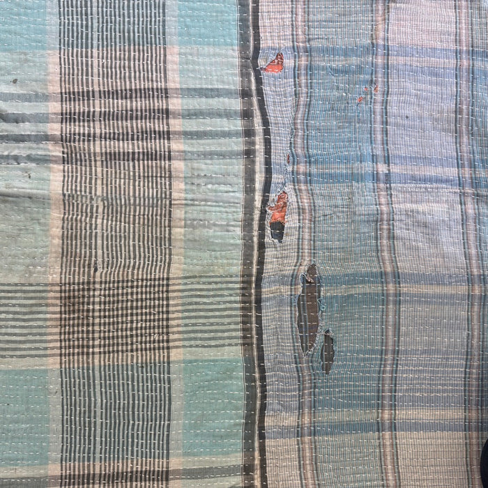 VINTAGE INDIAN KANTHA NO. 3 - 63" x 81"