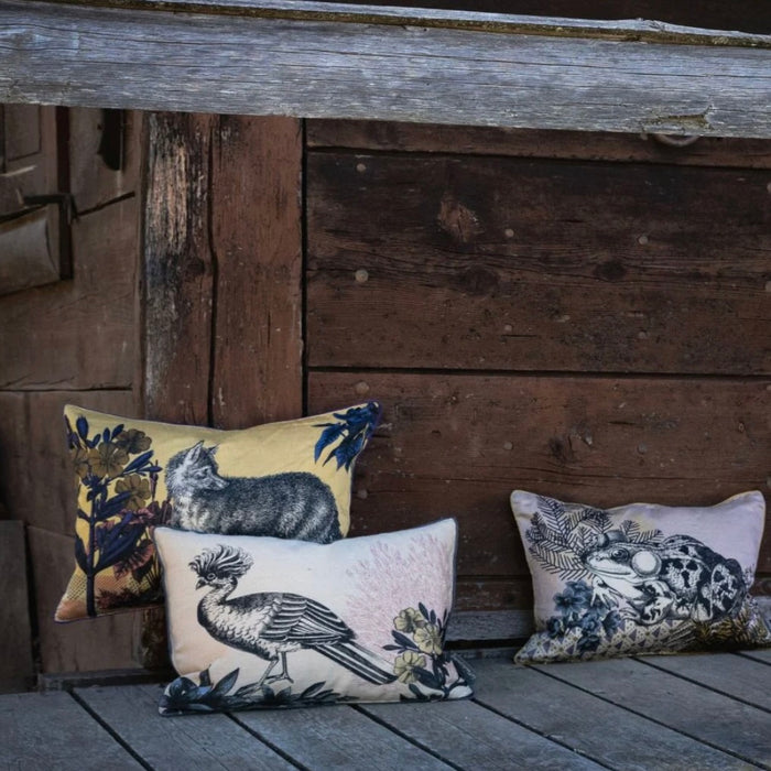 LE MONDE SAUVAGE  - SILK PILLOW -  RANA  12" x 16"