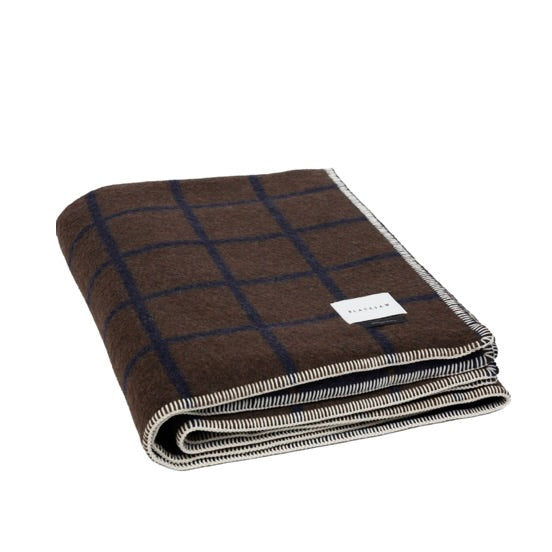 BLACKSAW- UMI ALPAKA HEIRLOOM BLANKET - MIDNIGHT / DIRT  59" X 81"