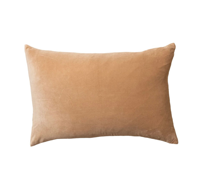 SAARDÉ -  VELVET/LINEN PILLOW - TRUFFLE 16" X 24"