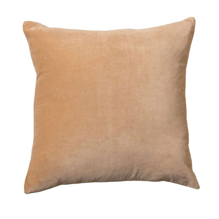 SAARDÉ -  VELVET/LINEN PILLOW - TRUFFLE 20" X 20"