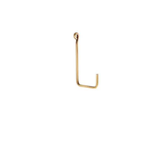 FOG LINEN WORKS: BRASS SINGLE HOOK - MEDIUM