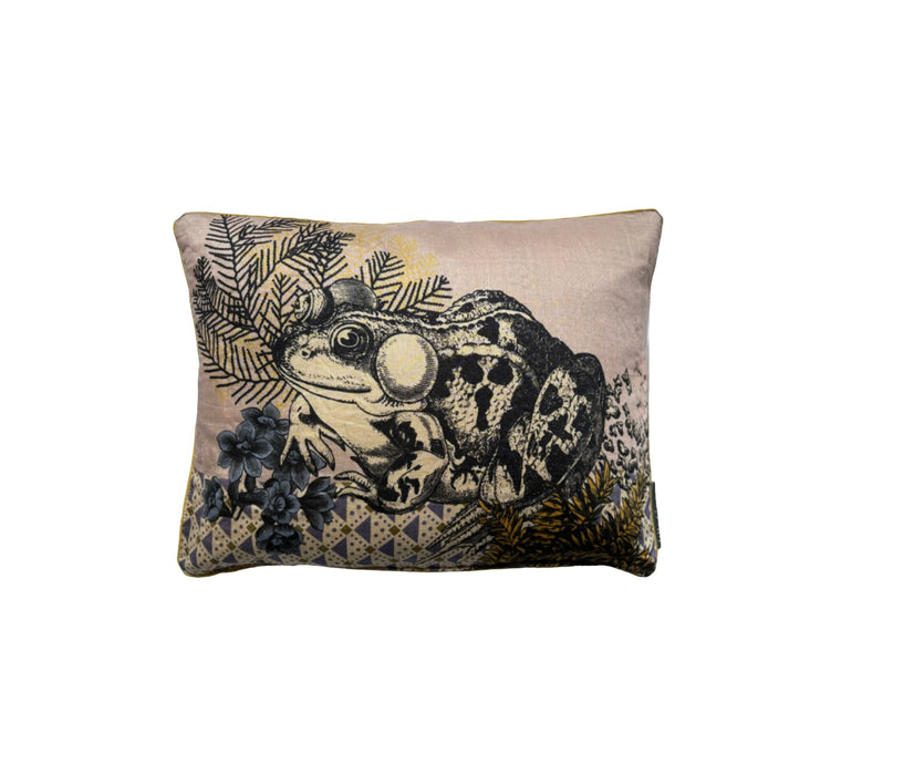 LE MONDE SAUVAGE  - SILK PILLOW -  RANA  12" x 16"