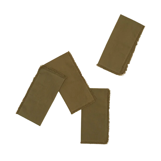 HAWKINS NY: ESSENTIAL DINNER NAPKINS - SET OF 4 - OLIVE