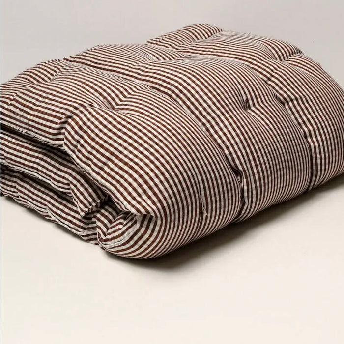 TENSIRA - Cotton Overlay Mattress  - Vichy Chocolate Brown  36" x 75"