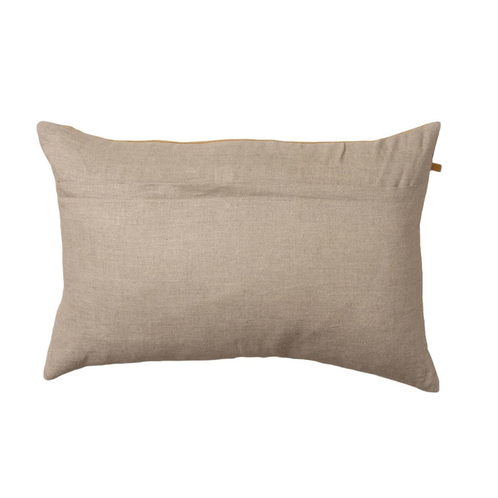SAARDÉ -  VELVET/LINEN PILLOW - STONE 16" X 24"