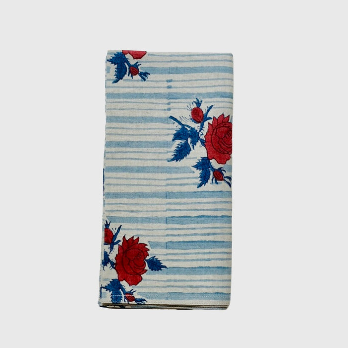 SOIL TO STUDIO: SUPRIYA - BLOCK PRINTED TABLE NAPKINS SET OF 4
