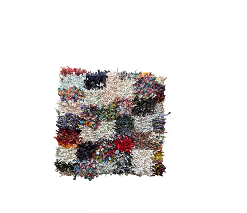 AMINE - VINTAGE BOUCHAROUITE RUG 2'5" X 2'7"