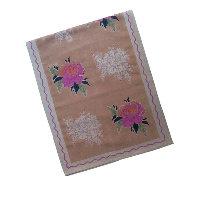 BABITA - BLOCKPRINTED TABLERUNNER FUCHSIA 15" X 75"