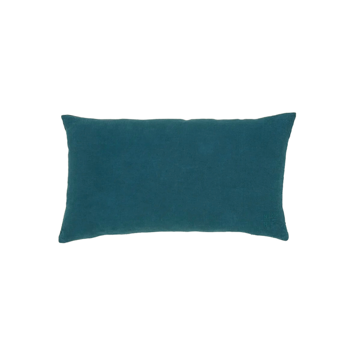 HAWKINS NY SIMPLE LINEN PILLOW:  PEACOCK 12" X 22"