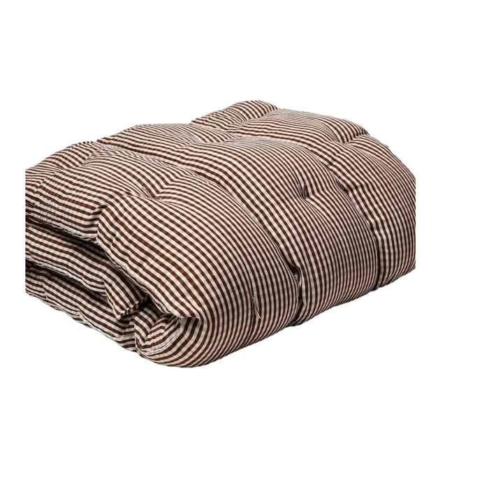 TENSIRA - Cotton Overlay Mattress  - Vichy Chocolate Brown  36" x 75"