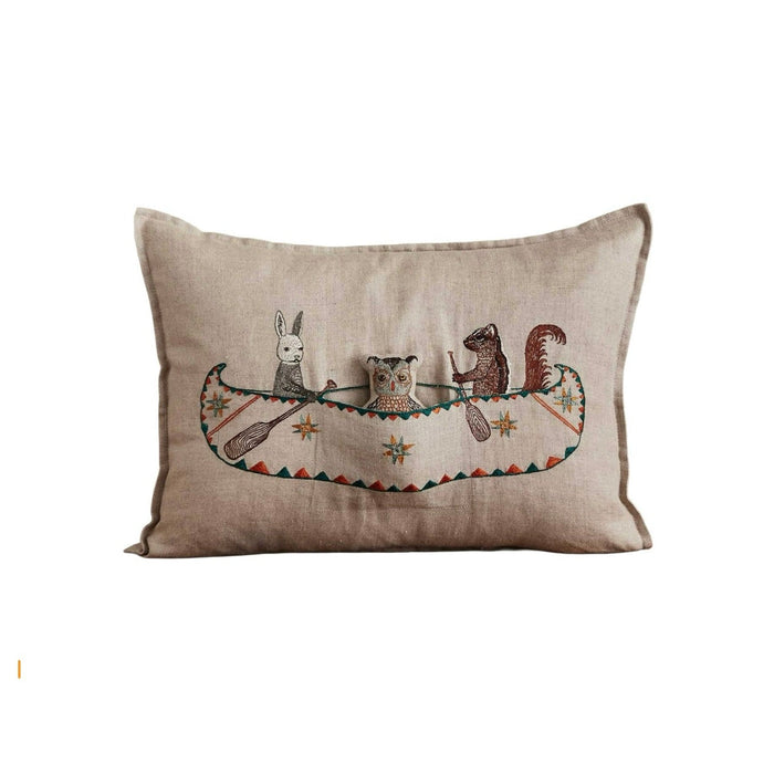 CORAL & TUSK  -  FRIENDS CANOE POCKET PILLOW  12" X 16"