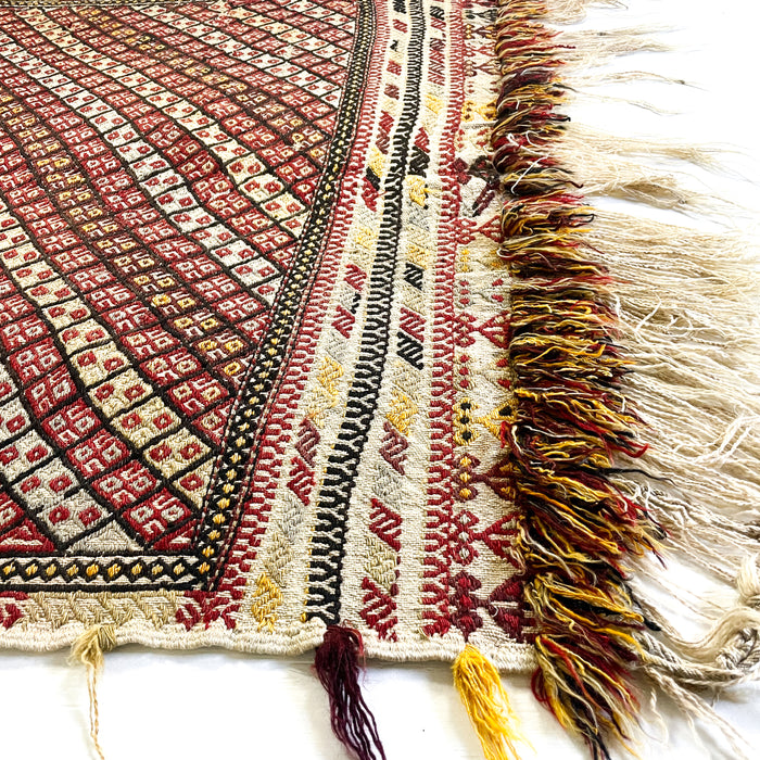 VINTAGE ANATOLIAN TULU CICIM KILIM No 11  -   4' x 6'