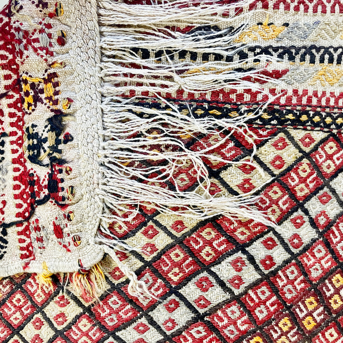 VINTAGE ANATOLIAN TULU CICIM KILIM No 11  -   4' x 6'