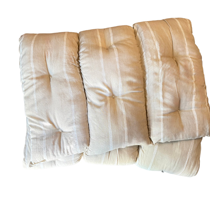 TENSIRA - Cotton Mattress Topper - Beige Tie&Dye  36" x 75"
