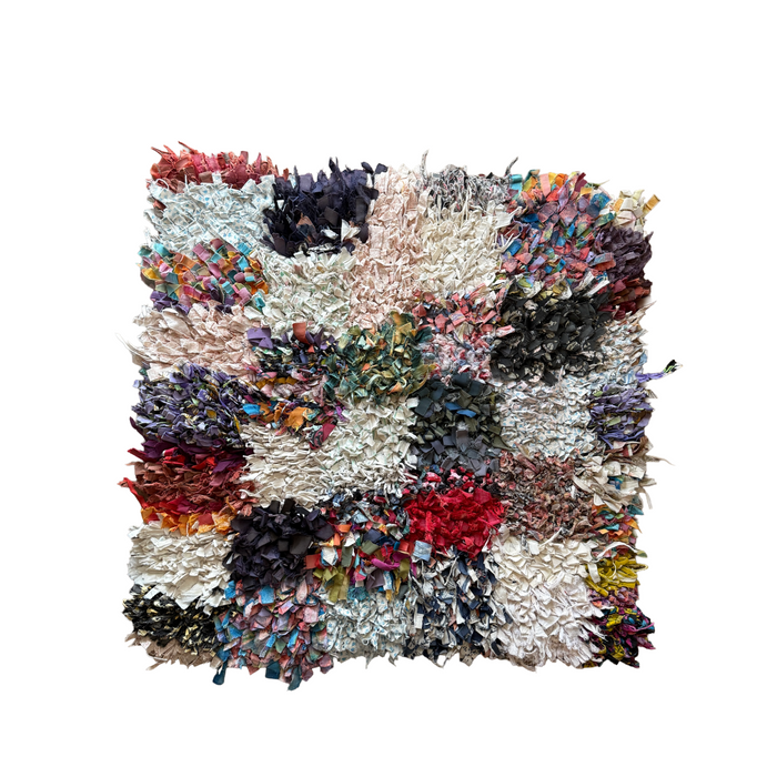 AMINE - VINTAGE BOUCHAROUITE RUG 2'5" X 2'7"