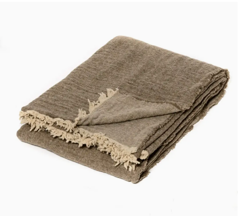 LES CHOSES SIMPLE THROW : MINK/WALNUT