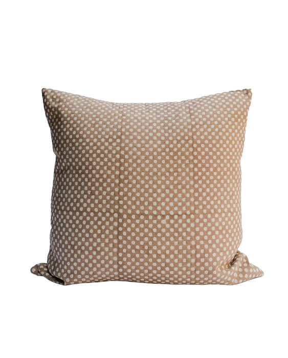 SOIL TO STUDIO: SYRA - HAND  BLOCK-PRINTED LINEN PILLOW ROSEWATER 18" x 18"