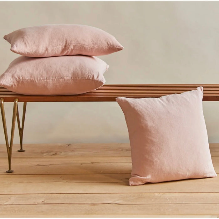 HAWKINS NY SIMPLE LINEN PILLOW:  BLUSH 18" X 18"