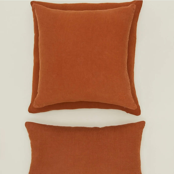 HAWKINS NY SIMPLE LINEN PILLOW:  TERRACOTTA 12" X 22"