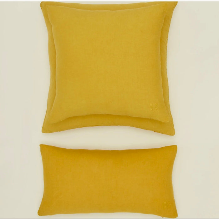HAWKINS NY SIMPLE LINEN PILLOW:  MUSTARD 12" X 22"