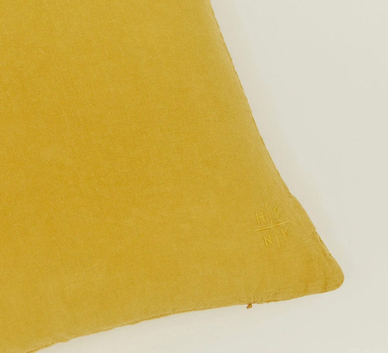 HAWKINS NY SIMPLE LINEN PILLOW:  MUSTARD 18" X 18"