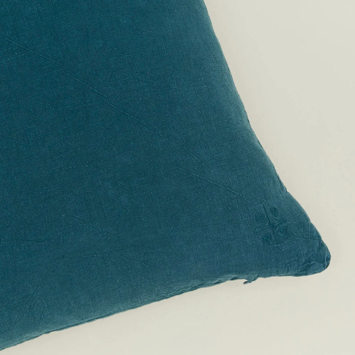 HAWKINS NY SIMPLE LINEN PILLOW:  PEACOCK 18" X 18"