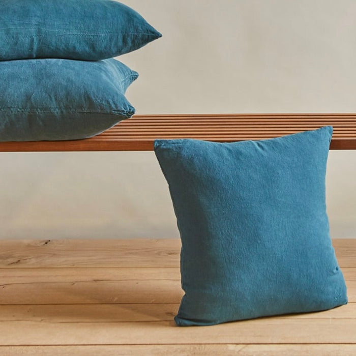 HAWKINS NY SIMPLE LINEN PILLOW:  PEACOCK 18" X 18"