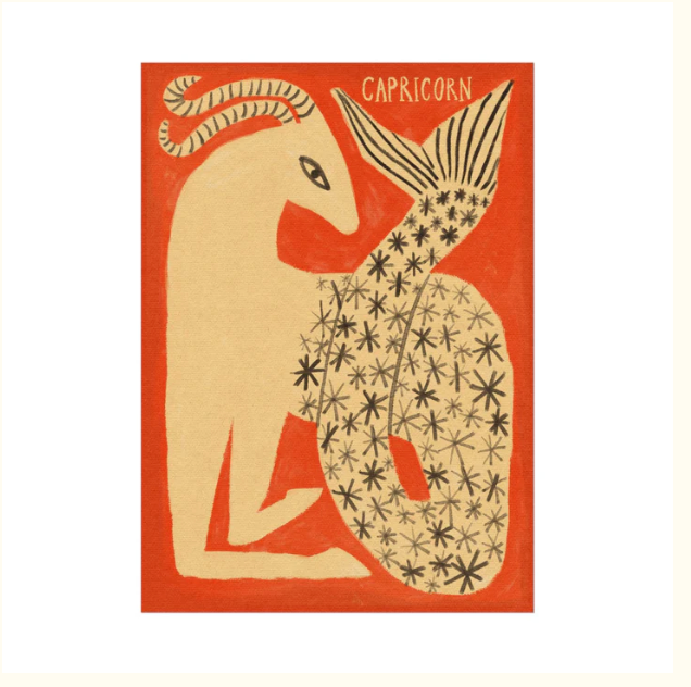 TABBY BOOTH ZODIAC PRINT CAPRICORN 5" X 7"