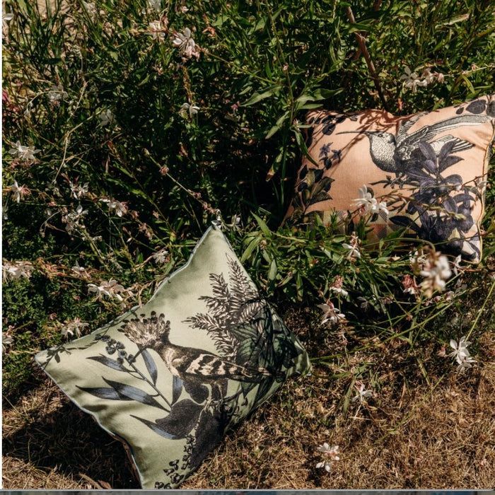 LE MONDE SAUVAGE - SILK PILLOW -  HOOPOE 12" x 16"