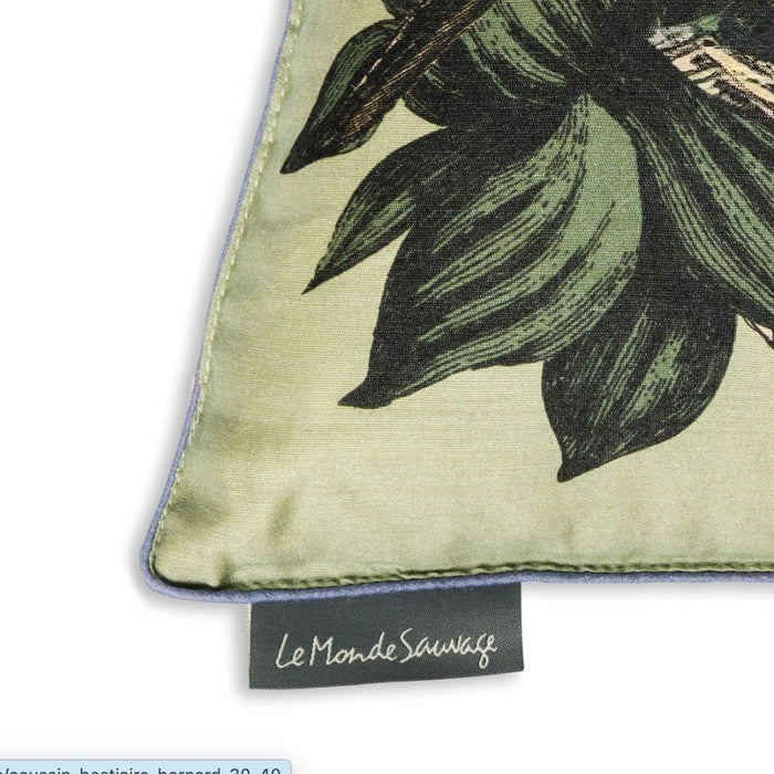LE MONDE SAUVAGE - SILK PILLOW -  HOOPOE 12" x 16"
