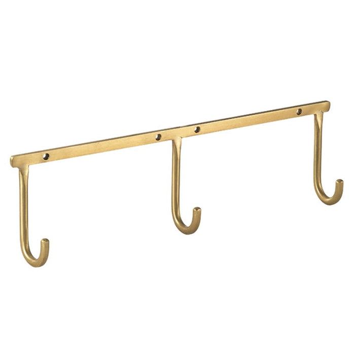 FOG LINEN WORKS: BRASS WALL TRIPPLE HOOK