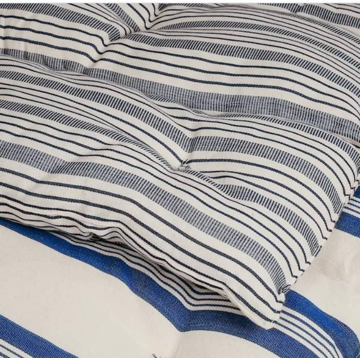 TENSIRA - Cotton Overlay Mattress  - Navy Blue / Off White  36" x 75"