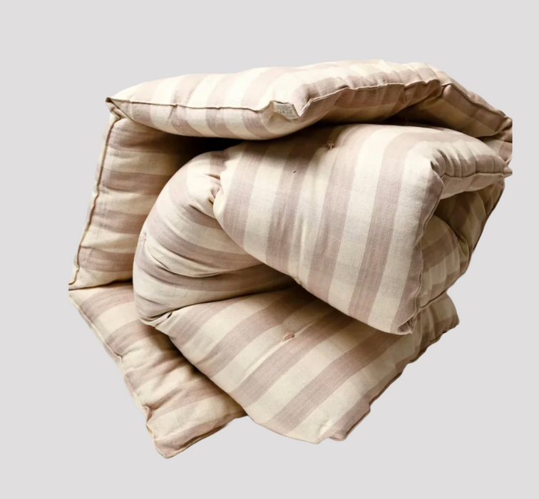 TENSIRA - Cotton Overlay Mattress  -  Soft Blush / Off-White 36" x 75"