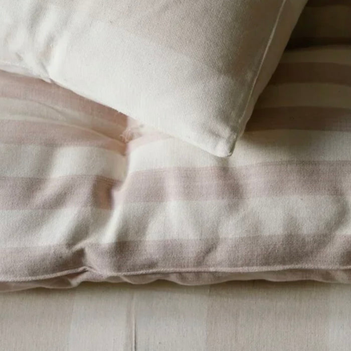 TENSIRA - Cotton Overlay Mattress  -  Soft Blush / Off-White 36" x 75"