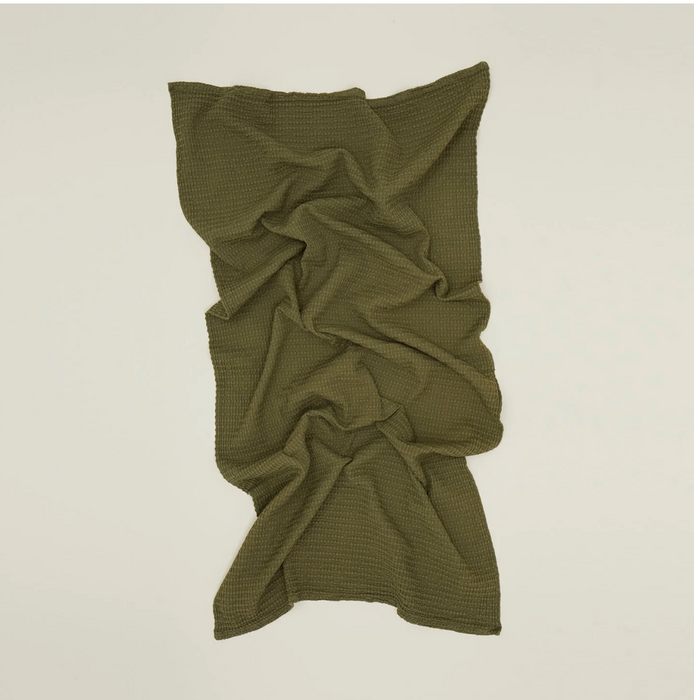 HAWKINS NY - SIMPLE WAFFLE TOWEL - OLIVE