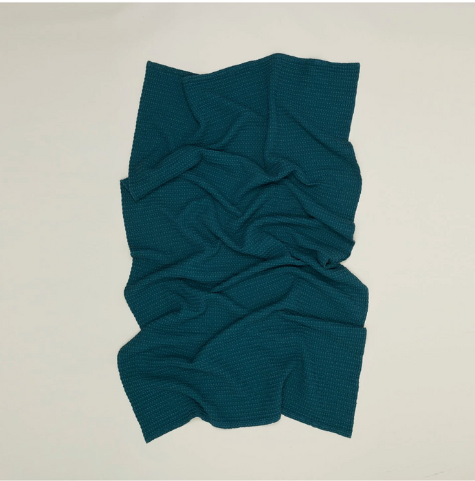 HAWKINS NY - SIMPLE WAFFLE TOWEL - PEACOCK