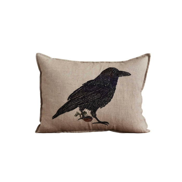 CORAL & TUSK  -  BLACKBIRD WITH ACORN 12" X 16"