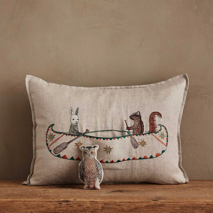 CORAL & TUSK  -  FRIENDS CANOE POCKET PILLOW  12" X 16"
