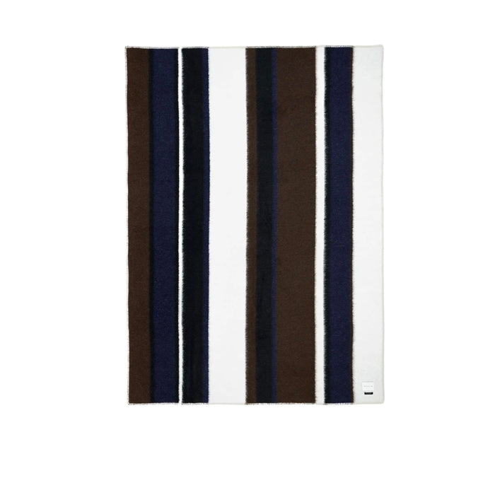 BLACKSAW- HINOKI ALPAKA HEIRLOOM BLANKET - IVORY/MIDNIGHT/BLACK  59" X 81"