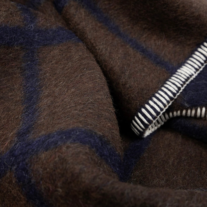 BLACKSAW- UMI ALPAKA HEIRLOOM BLANKET - MIDNIGHT / DIRT  59" X 81"