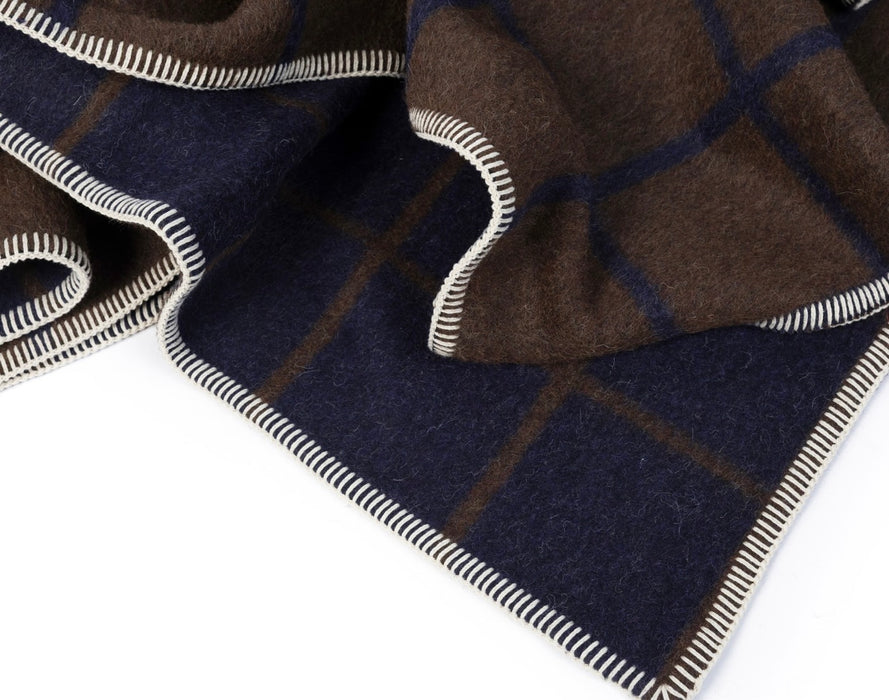 BLACKSAW- UMI ALPAKA HEIRLOOM BLANKET - MIDNIGHT / DIRT  59" X 81"