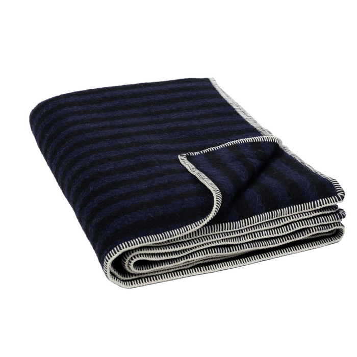 BLACKSAW- SERRA ALPAKA HEIRLOOM BLANKET -  MIDNIGHT/BLACK 59" X 81"